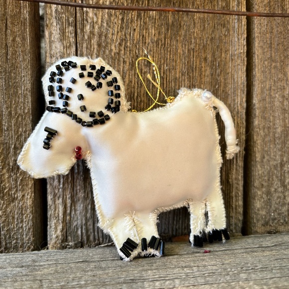 Vintage Americana Christmas Ornaments Handmade Goose, Whale, and Sheep - Picture 3 of 9